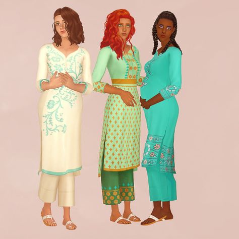 Sims 4 Cheats, The Sims 4 Packs, Sims 4 Mm Cc, Tumblr Sims 4, 2000s Clothes, Salwar Dress, Sims 4 Dresses, Sims 4 Mm, Sims4 Clothes