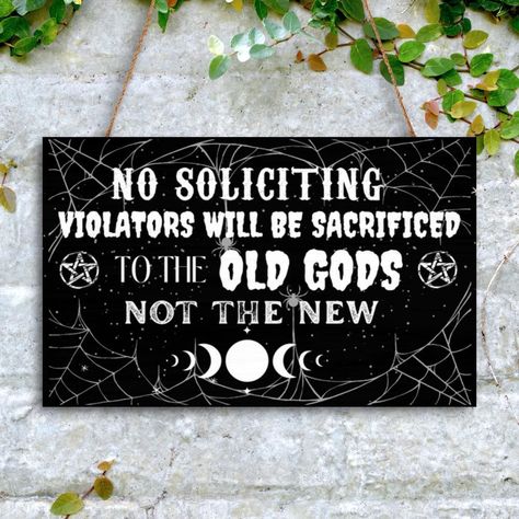 Witchy Meditation Room, Witch Signs Decor, Witchy Porch Decor, Witchcraft Sign, Halloween Decorations Signs, Witch Aesthetic Decor, Witch Wall Decor, Witchy Wall Decor, Witches Woods