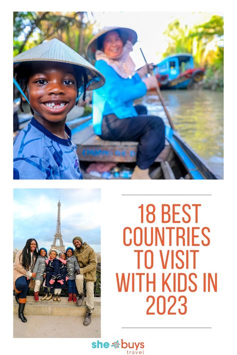 Ready to take the kids on an international trip this year? Find the right fit for your family by checking our top countries to visit. International Packing List, Top Countries To Visit, International Trip, Best Countries To Visit, International Travel Tips, Countries To Visit, Tokyo Disneyland, Banff National Park, African Countries