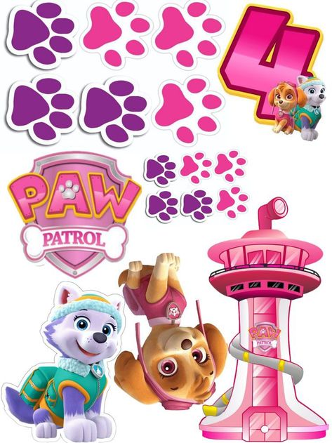 Sky Paw Patrol, Paw Patrol Birthday, 4th Birthday, Paw Patrol, Candy Bar, First Birthdays, Cake Toppers, Minnie Mouse, Birthday