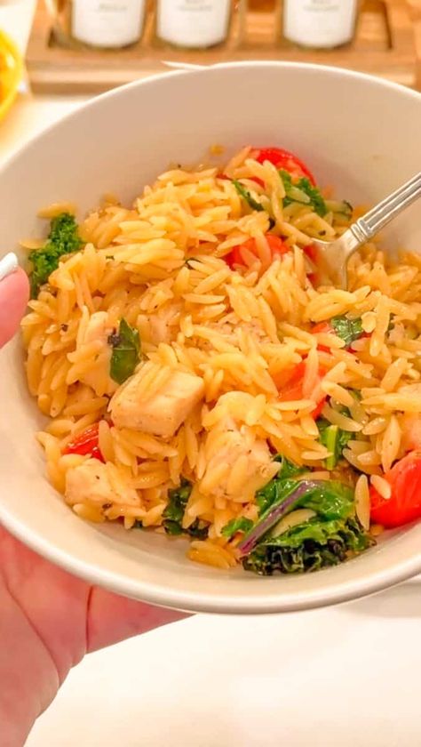 Mediterranean Chicken Orzo Recipe Crockpot Low Sodium, Mediterranean Chicken Orzo, Chicken And Orzo, Orzo Recipe, Low Calorie Chicken, Orzo Recipes, Chicken Orzo, Mediterranean Chicken, Appetizers Recipes