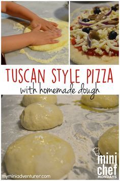 Tuscan Style Homemade Pizza with Dough Recipe Tuscan Pizza, Pizza Dough Recipe, Homemade Dough, Side Dish Recipes Easy, Pizza Recipes Dough, Tuscan Style, Cooking Class, Fun Kids Food, Crockpot Recipes Easy