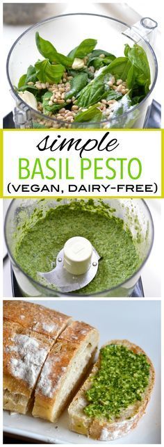 Simple Pesto Recipe, Vegan Pesto Recipe, Vegan Pesto, God Mat, Pesto Recipe, Diet Vegetarian, Basil Pesto, Alfredo Sauce, Tempeh