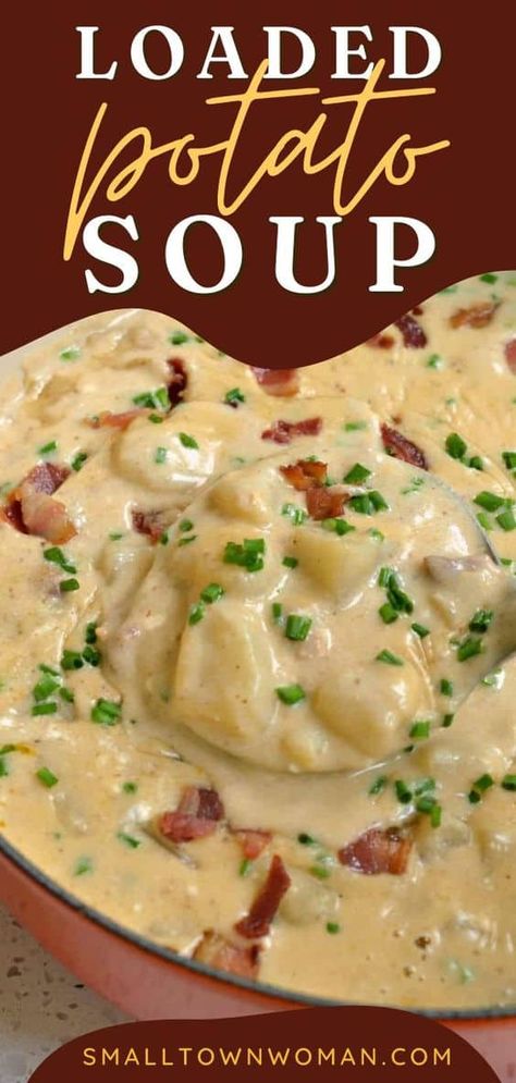 Creamy Potato Soup Recipe, Potato Bacon Soup, Cheesy Potato Soup, Easy Family Dinner, Potato Soup Easy, Sweet Onions, Loaded Potato Soup, Bacon Soup, Bacon Potato