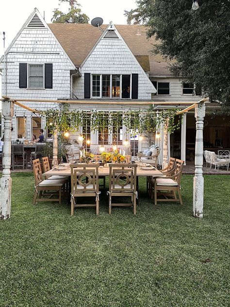 Wood Table Tops, 100 Year Old Home, Barn Table, Homemade Tables, Outdoor Dining Room, Condo Ideas, Wooden Table Top, Old Home, This Old House