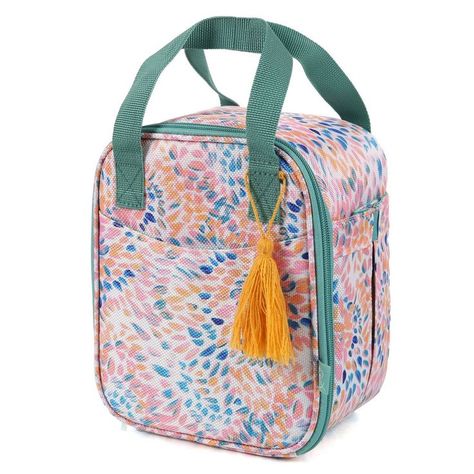 Thistle & Thread Bohemian Clementine Upright Lunch Bag - Artistic Marks in 2022 | Bags, Lunch bag, Diaper bag Cute Lunch Boxes, Clay Bead Necklace, Lunch Box Bag, Lunch Boxes, Thermal Insulation, Free Spirited, Easy Clean, Clean Water, Clay Beads