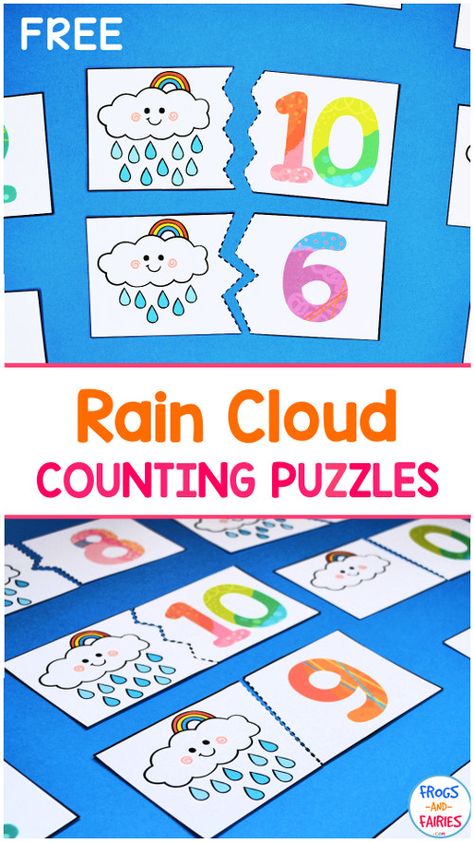 Weather Kindergarten Activities, Clouds Lesson Plan, Weather Lesson Plans, Weather Activities Preschool, Number Activities Preschool, Cloud Activities, Seasons Preschool, Weather Lessons, Counting Activities Preschool