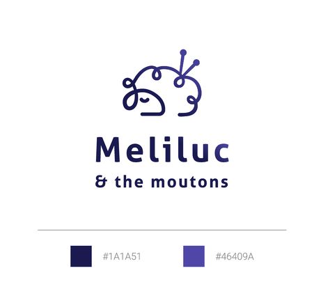 Meliluc - logo for knit blog on Behance Knit Logo Design, Knitting Icon, Yarn Logo Design, Crochet Logo Design Ideas, Knitting Logo Design, Yarn Logo, Knitting Logo, Crochet Logo, Create A Business Logo