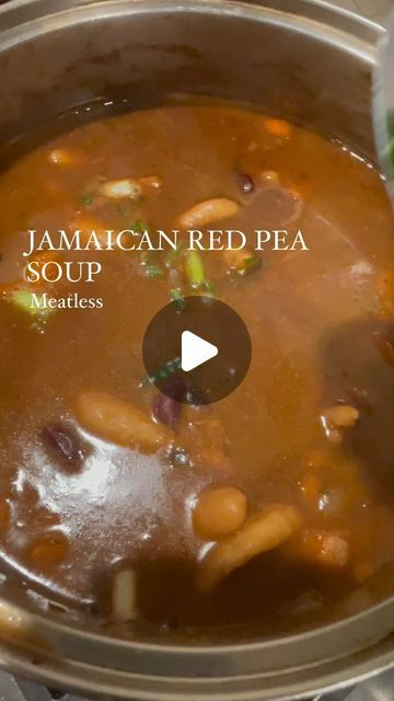 Tricia Shields on Instagram: "Jamaican Red Pea Soup 🇯🇲

This belly warming flavorful soup hits different. Elevated the flavors, with herbs & spices without compromising on flavor …. grab your bowl and let’s eat

@majestriraww 

Grab my recipe on my YouTube  link in stories 

#soup #souprecipe #soupsaturdays #jamaicafood #jamaicancooking #pumpkinsoup #seafoodsoup #caribbeancruise #876 #foodies #healthylifestyle #healthyfoodshare" Jamaican Red Peas Soup, Jamaican Red Pea Soup With Beef, Red Pea Soup, Jamaican Red Pea Soup Recipe, Jamaican Gungo Peas Soup, Jamaican Ital Soup, Jamaican Stew Peas With Pigs Tail, Red Peas, Jamaica Food