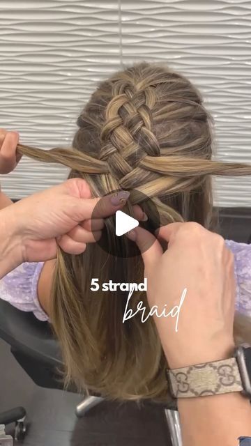 Five Strand Braid Tutorial, 5 Strand Braid, 4 Strand Braid, 5 Strand Braids, 4 Strand Braids, Strand Braid, Braid Ideas, Plaits, Hair Inspo