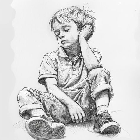 Kid Sitting Reference, Human Figure Sketches Anatomy, Drawings Of Children, Figure Sketch, Kid Drawing, Body Part Drawing, Human Sketch, Disney Character Art