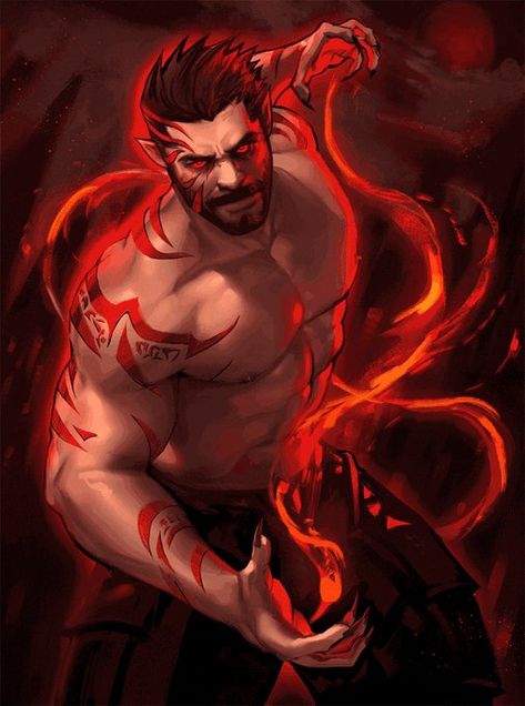 Mythical Creatures Fantasy, Arte Grunge, Werewolf Art, Vampire Art, Incubus, Male Character, Dnd Art, D&d Dungeons And Dragons, Fantasy Male