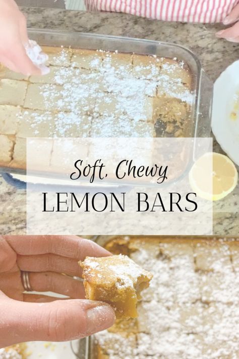 Sweet Chewy Lemon Bars - The Duvall Homestead Farm to table Recipes Chewy Lemon Bars, Farm To Table Recipes, Recipe Printable, Picnic Snacks, Easy Puddings, Lemon Bars Recipe, Christmas Morning Breakfast, Squeezed Lemon, Homestead Farm