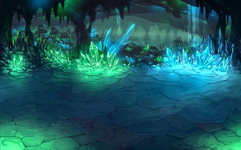 Crystal Cave Fantasy Art, Gem Cave, Avatar Legends, Gacha Background, Dragon Book, Crystal Background, Base Ideas, Game Google, Cave Game