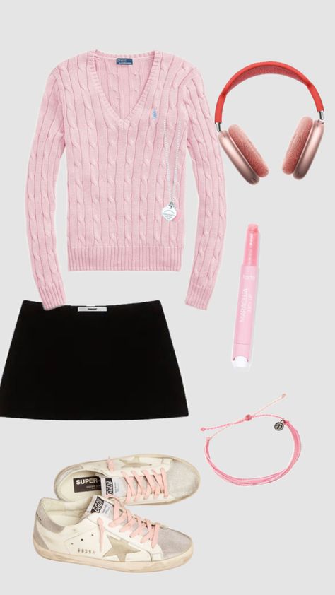 We 💗 pink! #outfitinspo #pink #beauty #ralphlauren #airpodpromax #tartelip #goldegoose #pinksweater #ralphlaurensweater #puravidabfacelet #pinkgoldengoose #tiffany #skirt #cute #fit #fitinspo #design Ralph Lauren Sweater Outfit, Pink Sweater Outfit, Tarte Lip, Sweater Outfit, Cute Fit, Ralph Lauren Outfits, Ralph Lauren Sweater, Pink Outfit, Pink Sweater