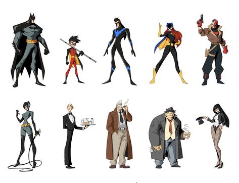 Batman Art Style, Villain Character Design, The Batman 2004, Batman Animated Series, Batman Design, Batman Animated, Marvel Character Design, Series Characters, Villain Character