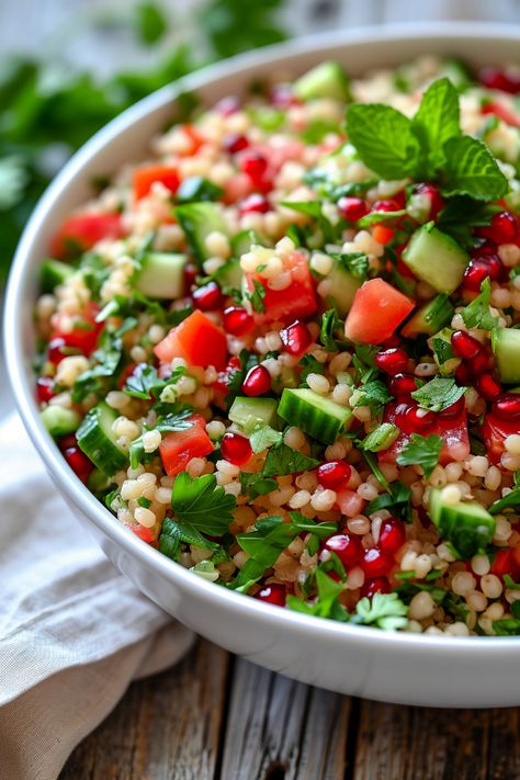 Turkish Bulgur Wheat Salad with Tomatoes and Cucumbers (Kısır) - Cooking Mediterranean Turkish Salad Recipes, Turkish Mezze, Wheat Salad, Turkish Salad, Pomegranate Dressing, Tomatoes And Cucumbers, Middle Eastern Salads, Bulgar Wheat, Salad With Tomatoes