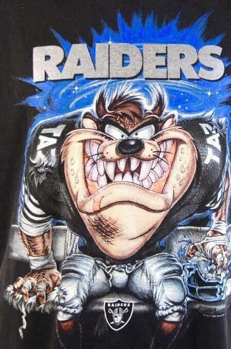 Raiders Football Humor, Oakland Raiders Funny, Raiders Tattoos, Oakland Raiders Wallpapers, Tasmanian Devil Looney Tunes, Oakland Raiders Images, Oakland Raiders Fans, Looney Tunes Wallpaper, Raiders Wallpaper