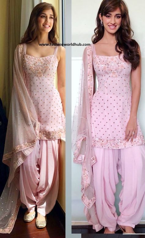 Disha Patani In Suit, Disha Patani Indian Outfits, Sleeveless Patiala Suit, Sleeveless Suit Design, Fizzy Goblet, Arpita Mehta, Sleeveless Kurta, Patiyala Dress, Stylish Kurtis Design