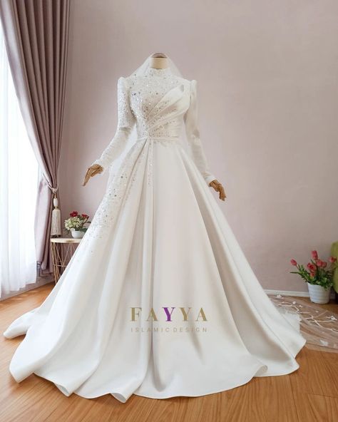 Turkish Wedding Dress, Muslim Wedding Gown, Simple Elegant Wedding Dress, 2024 Wedding Dresses, Wedding Event Dresses, Plain Wedding Dress, Muslimah Wedding Dress, Wedding Dresses 2024, Bride Dress Simple