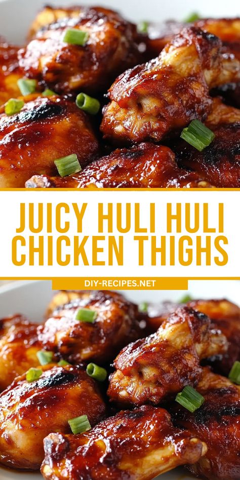 Cook up juicy Huli Huli Chicken thighs with this easy recipe! Packed with tropical flavors and perfect for grilling. Oven Baked Huli Huli Chicken, Honolulu Chicken Recipe, Tropical Chicken Recipes, Pulehu Chicken, Huli Huli Chicken Crockpot, Authentic Huli Huli Chicken Recipe, Hulu Hulu Chicken, Horlicks Recipes, Mississippi Chicken Thighs