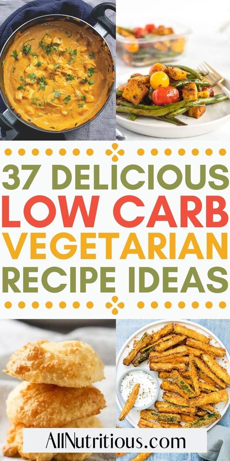 Having more healthy and delicious vegetarian recipes can help you stick to your low carb diet more easily. You will love having these flavorful low carb recipes for a healthy meal on your healthy low-carb vegetarian meal plan. Vegetarian Recipes Dinner Low Carb, High Protein Low Carb Vegetarian Recipes, Vegetarian Low Carb Recipes, Delicious Vegetarian Recipes, Vegetarian Soups, Low Carb Low Fat Recipes, Sugar Diet, Vegetarian Meal Plan, Low Carb Vegetarian Recipes