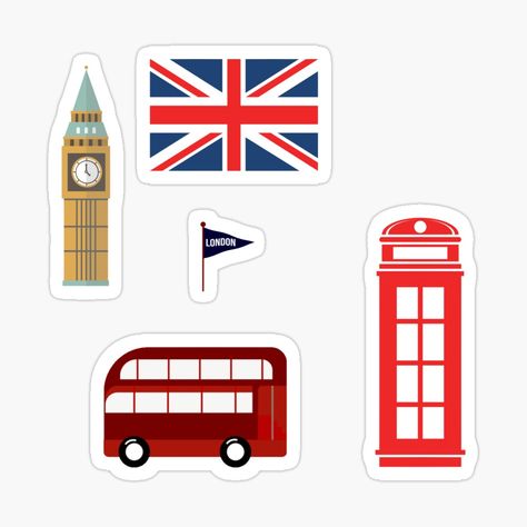 London Scrapbook Ideas, Scrapbook Ideas London, London Stickers Printable, London Travel Journal, British Stickers, London Eye Sticker, Paddington Bear, My Passion, Sticker Pack