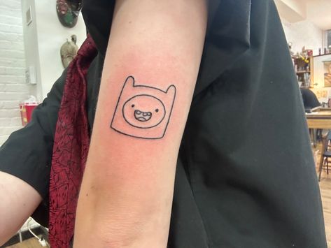 finn the human, tattoo, adventure time tattoo, adventure time, finn the human tattoo, finn tattoo Adventure Time Tree House Tattoo, Finn Tattoo Adventure Time, Finn The Human Tattoo, Finn Tattoo, Human Tattoo, Adventure Time Tattoo, Funky Tattoos, Adventure Time Finn, Finn The Human