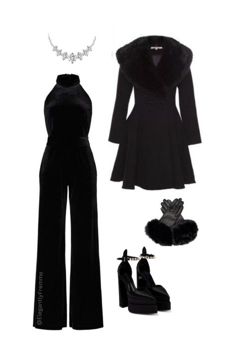 Perfect date night outfit - elegant silky/satin jumpsuit spiced up with sparkly jewels and killer heels. Dive in to your mob wife essence with affordable pieces from Amazon! #datenight #mobwife #elegant "galmour #silk #satin Mobwife Aesthetic Outfit, Mob Wife Outfit, Mafia Wife, Mafia Wives, Summer One Piece, Mob Wife Aesthetic, One Piece Outfits, Wife Aesthetic, Outfit Elegant