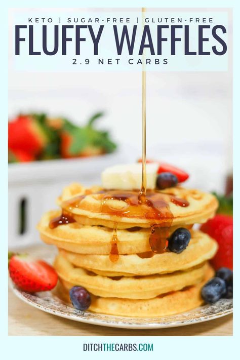 Sugar Free Waffles, Coconut Flour Waffles, Almond Flour Waffles, Best Keto Pancakes, Low Carb Waffles, Waffle Ingredients, Finding Strength, Waffles Easy, Gluten Free Waffles