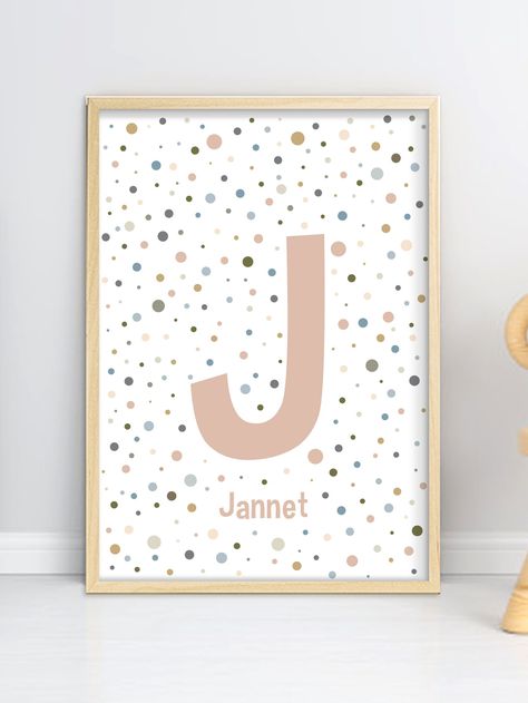 Baby Name Art, Monogram Wall Decor, Monogram Printable, Initial Wall Art, Baby Nursery Wall Art, Monogram Wall Art, Initial Sign, Kids Room Poster, Nursery Monogram