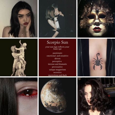 Scorpio Love Aesthetic, Zodiac Scorpio Aesthetic, Scorpio Mood Board Aesthetic, Scorpiocore Aesthetic, Scorpio Bedroom Aesthetic, Scorpio Mood Board, Scorpio Aesthetic Moodboard, Scorpio Woman Aesthetic, Scorpio Sun Aesthetic