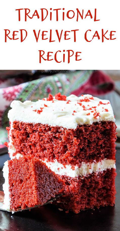 Original Red Velvet Cake Frosting, Red Velvet Cake With Vanilla Frosting, Red Velvet Cake With Ermine Frosting, Red Velvet Cake Icing Recipe, Vintage Red Velvet Cake, Redvelvet Cake Recipe, Old Fashioned Red Velvet Cake Recipe, Red Velvet Cake Icing, Original Red Velvet Cake