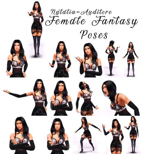 Female Fantasy Poses | Natalia-Auditore on Patreon Fantasy Poses, Natalia Auditore, Sims 4 Cc Patreon, Sims Poses, Sims 4 Stories, Cc Patreon, Sims Medieval, Sims Stories, 4 Poses