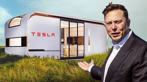 A Look Inside Elon Musk’s $50,000 Prefab Tiny House Tesla Modular Homes, Tiny House Inside, Elon Musk House, Sustainable Tiny House, Inside Tiny Houses, Tiny House Hotel, Container Home Designs, Tiny House Rentals, Pre Fab Tiny House