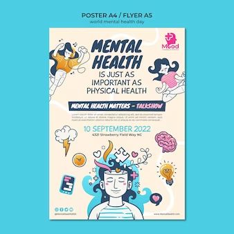 Health Event Poster, Health Poster Design Creative, Poster On Mental Health, Health Promotion Poster, Health Poster Design, Symposium Poster, Mental Health Awareness Poster, Health Awareness Poster, Mental Health Week