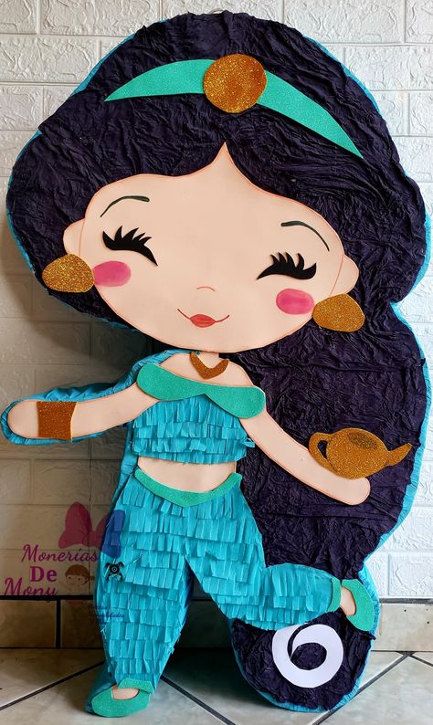 Piñata de tambor de princesa jazmin Jasmin Birthday Theme, Princess Jasmine Piñata, Jasmine Pinata, Princess Jasmine Party Ideas, Jasmine Party Ideas, Jasmine Birthday Party Ideas, Jasmine Costume Kids, Jasmine Birthday Cake, Princess Pinata