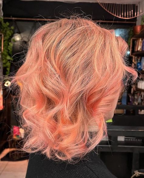 We're passionate about peachy hair 🍑   @harnessandmane created this gorgeous pastel peach tone using Cotton Candy Pink, Dreamsicle and Vampire's Kiss 🍑💋  #manicpanic #manicpanicprofessional #hair #haircare #hairstylist #hairinspo #healthyhair #hairstyles #hairsalon #crueltyfreebeauty #haircolor #veganhair #crueltyfreehairdye #saloninternational #saloncolour Vampire Kiss, Vegan Hair, Manic Panic, Pink Cotton Candy, Cruelty Free Beauty, Candy Pink, Pink Lips, Cotton Candy, Healthy Hair