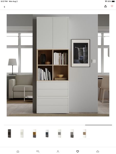 Ikea Eket, Ikea Office, Flexible Furniture, Painted Drawers, Organization Furniture, Ikea Storage, Ikea Furniture, Book Shelf, Home Office Design