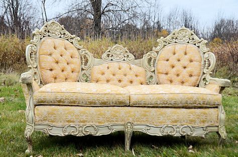 Victorian Furniture love seat and chair by urbaneleganceprops, $1,200.00 Wedding Artist, Vintage Couch, Victorian Furniture, Victorian Decor, Antique Decor, Old Style, Furniture Inspiration, Furniture Styles, Beautiful Furniture