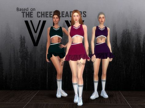 Cheerleader Outfit, Sims 4 Cas Mods, Sims 4 Game Mods, Free Sims, 2000s Clothes, Sims 4 Gameplay, Sims 4 Teen, Cheer Outfits, Sims 4 Dresses