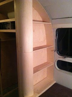 Airstream Renovation: Heres whats been going on the past few weeks Divider Wall Ideas, Spartan Trailer, Airstream Restoration, Rv Furniture, Wall Divider, Entertainment Center Design, Airstream Interior, Airstream Renovation, Diy Camper Remodel