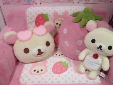 Anime Bad, Kawaii Core, Cute Room Ideas, All I Ever Wanted, Kawaii Room, Kawaii Aesthetic, Rilakkuma, Cute Images, Softies