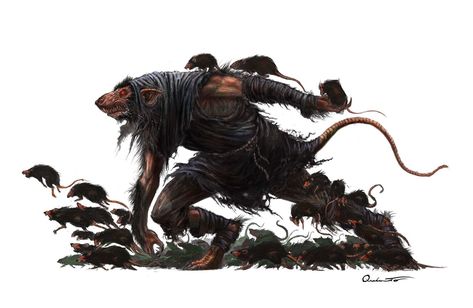 Wererat Warhammer Skaven, Rpg Monsters, Dark Sun, Fantasy Beasts, Fantasy Races, Fantasy Comics, Fantasy Theme, Fantasy Monster, Age Of Sigmar