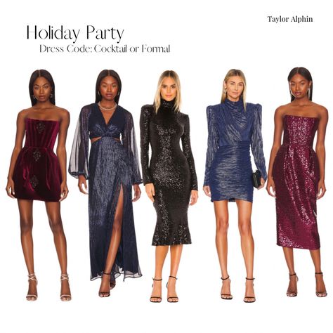 Holiday Party ✨🎁 Cocktail or Formal dress code Add a little sparkle or shimmer to your holiday party this year!! #Sparkle #Shimmer #HolidayParty #HolidayDress #Christmas #Hanukkah #NewYearsDress #NewYearsParty #OfficeParty Follow my shop @taylorrochellealphin on the @shop.LTK app to shop this post and get my exclusive app-only content! #liketkit #LTKwedding #LTKSeasonal #LTKHoliday @shop.ltk https://liketk.it/3TGbV Shimmer Cocktail Dress, Cocktail Dress Modest, Elegant Red Dress, Formal Dress Code, Holiday Party Dress, Holiday Cocktail Party, Special Clothes, Fishtail Dress, New Years Dress