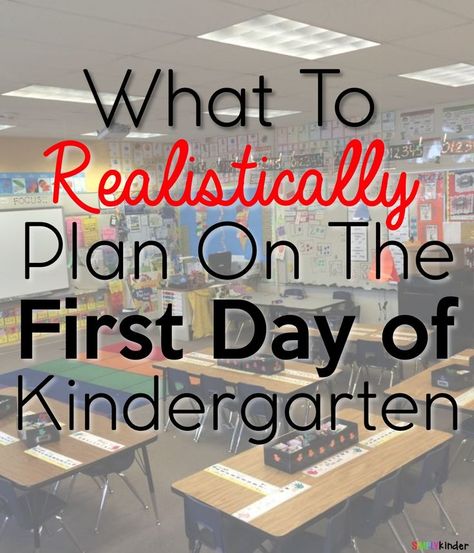 What to REALISTICALLY plan on the first day of Kindergarten! Kindergarten First Week, Beginning Of Kindergarten, First Day Activities, First Day Of Kindergarten, First Day Of School Activities, Kindergarten Lesson Plans, Kindergarten Fun, Kindergarten Lessons, Kindergarten Class