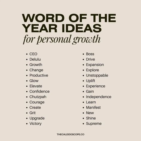 The Ultimate List: 420+ Word Of The Year Ideas (2025) Words Of Intention, Ins And Outs For 2025, Word Of The Year 2025, 2025 Word Of The Year, 2025 Ins And Outs, Ins And Outs For 2024, Word Of The Year Ideas, 2025 Journal, New Year Words