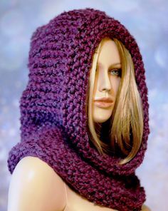 Infinity Scarf Knitting Pattern, Crochet Mens Scarf, Crochet Cowl Free Pattern, Crochet Hooded Scarf, Infinity Scarfs, Hooded Cowl, Crochet Neck Warmer, Hood Hat, Knitting Patterns Free Scarf