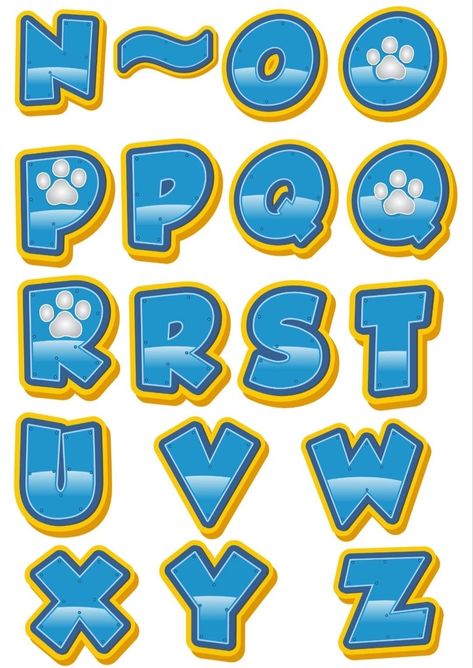 Paw Patrol Numbers, Paw Patrol Letters, Paw Patrol Png, Paw Patrol Stickers, Imprimibles Paw Patrol, Paw Patrol Cupcakes, Paw Patrol Birthday Theme, Paw Patrol Decorations, Paw Party