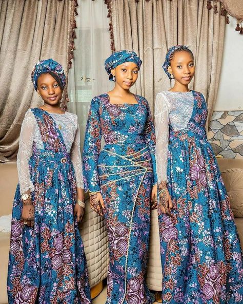 Latest Hausa Ankara Gown Styles, Hausa Ankara Gown Styles, Kampala Gown Styles For Ladies, Ankara Dress Designs, Modest Dresses Fashion, Ankara Dress Styles, African Dresses For Kids, Ankara Gown, Ankara Gown Styles